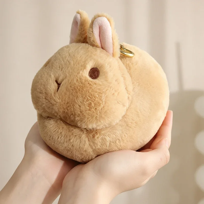 15cm Mini Little Rabbit Plush Toys Soft Cozy Chubby Lifelike Bunny Hanging Doll Cute Keychain Bags Decor Kids Birthday Gift