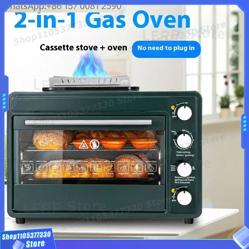 2-in-1 Multifunctional Waterproof Large Capacity Portable Stove Outdoor Camping Oven BBQ Grill for Picnic Backpacking