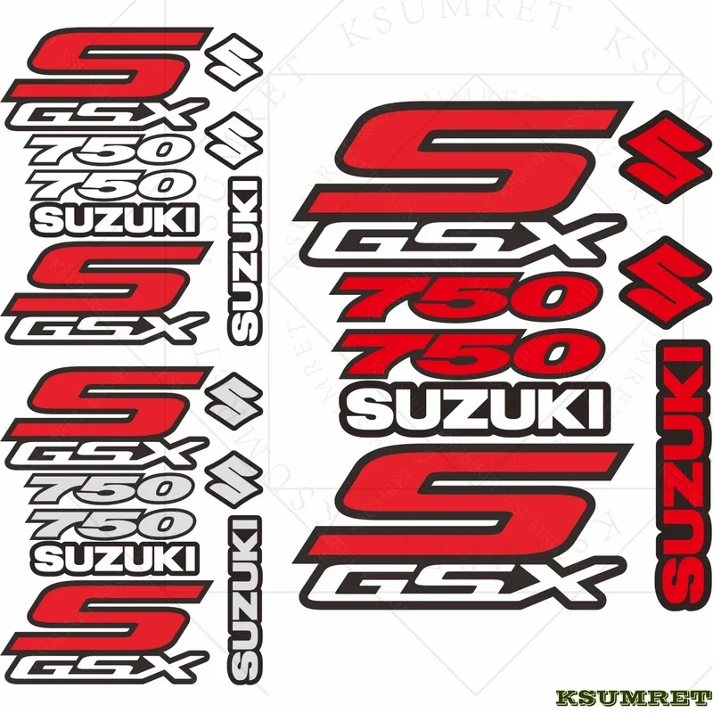 

Vinyl Suzuki GSXS 750 Motorcycle Sticker Decal Logo Set Helmet Emblem Kit
