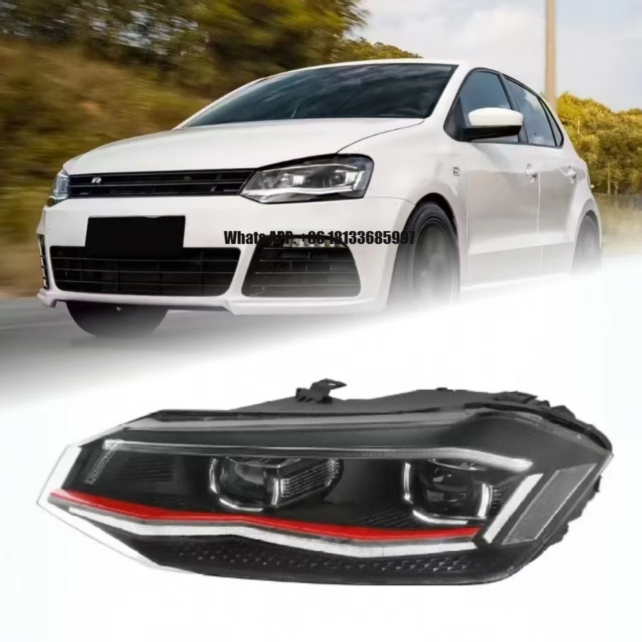 

Automotive Headlamps LED Front Light DRL with Sequential Turning Signal for Volkswagen POLO 2019-2024