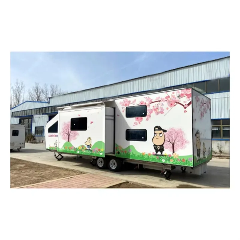 Customized Hot Sale Luxury Soundproof Caravan Off Road Camper Trailer RV for 6 Person