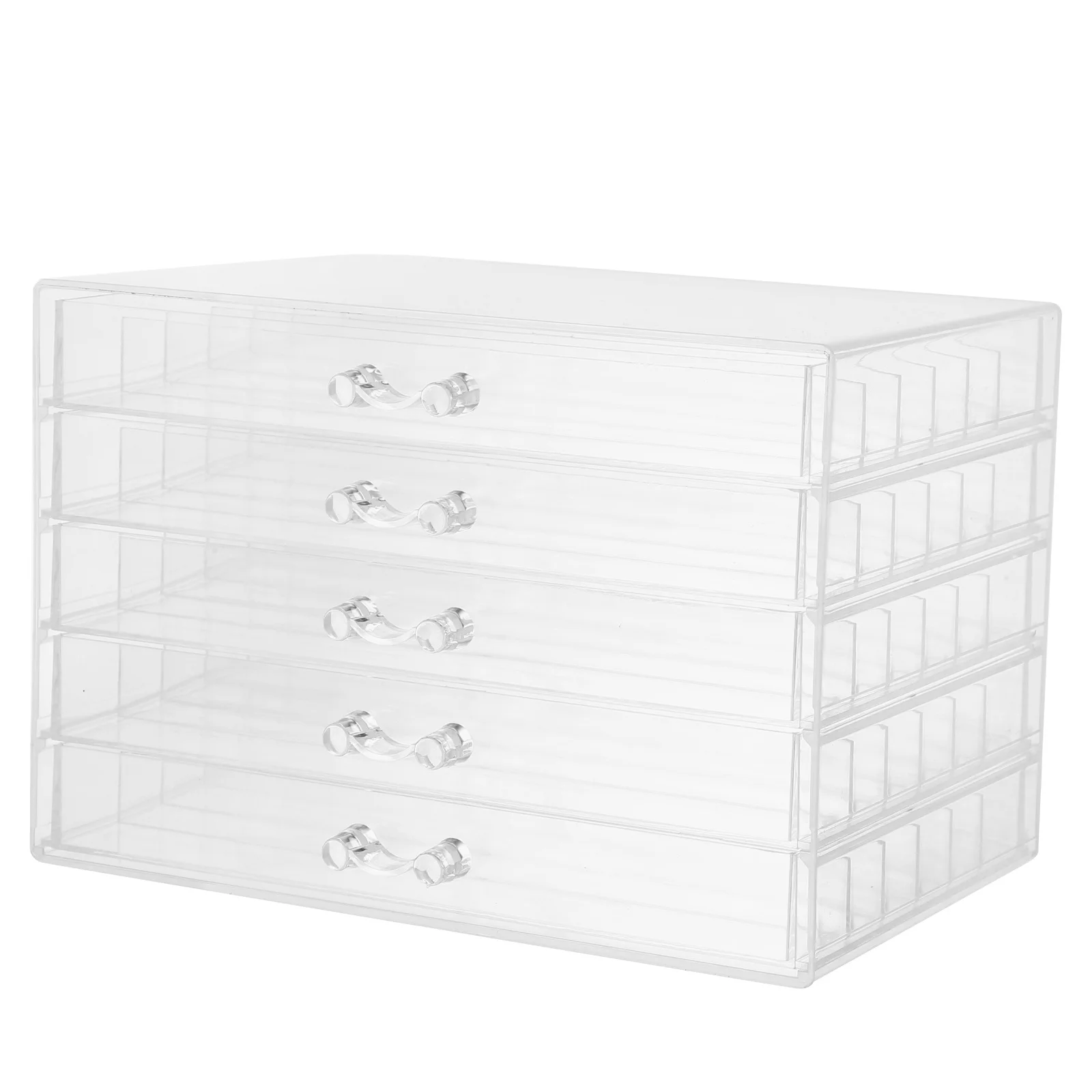 5 Drawer Necklace Holder Organizer Clear Jewelry Storage Box Organizer for Women Girls Necklace Pendant Display Case