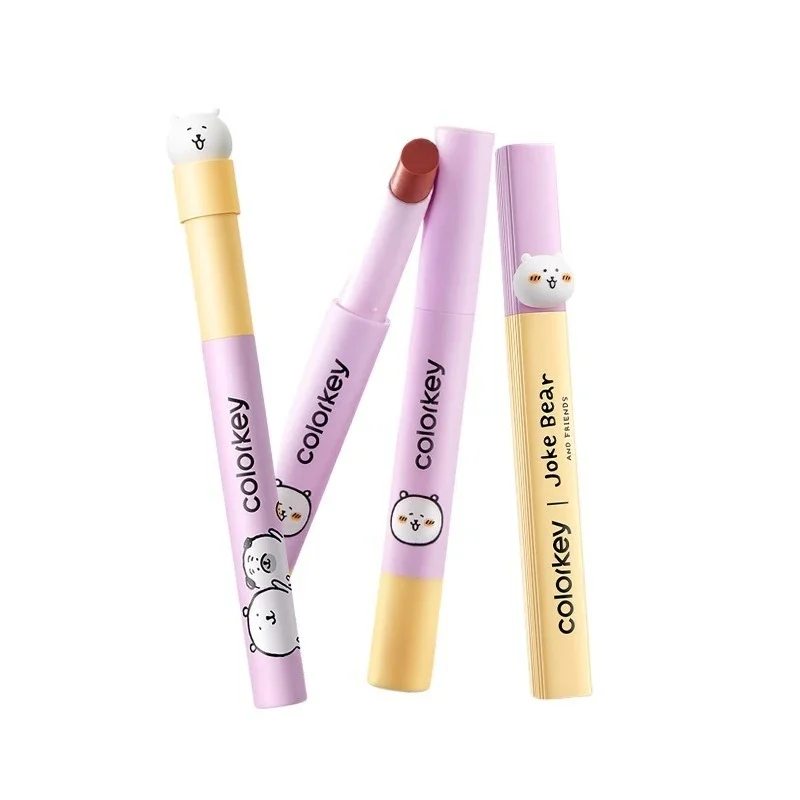 カラーキー 自虐的なクマのコラボ リップグロス マット 防水 ノンスティック リップメイクアップ コスメ