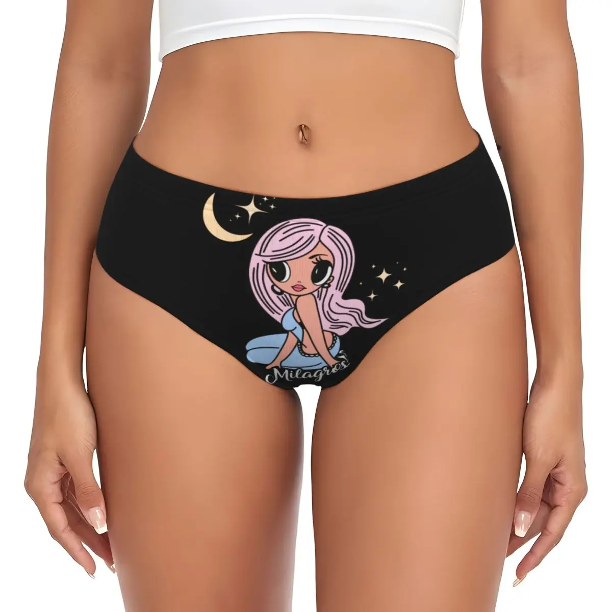 

Custom Womens Colombian Music Singer Karol G Tropicoqueta Brief Panties Female Stretch Underwear Underpants