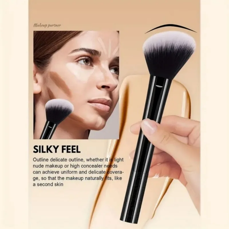 9-delige multifunctionele zwarte make-upborstelset met 1pc Beauty Egg, zachte haren voor alle huidtypes, alcoholvrije cosmetische penselen