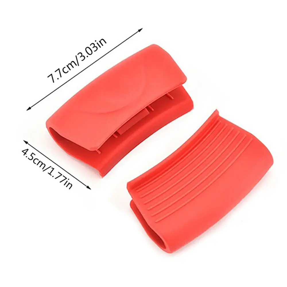 Tool Non-Slip For Frying Cast Iron Skillet Pan Insulation Clips Silicone Lid Pot Handle Cover Pot Handle Protectors