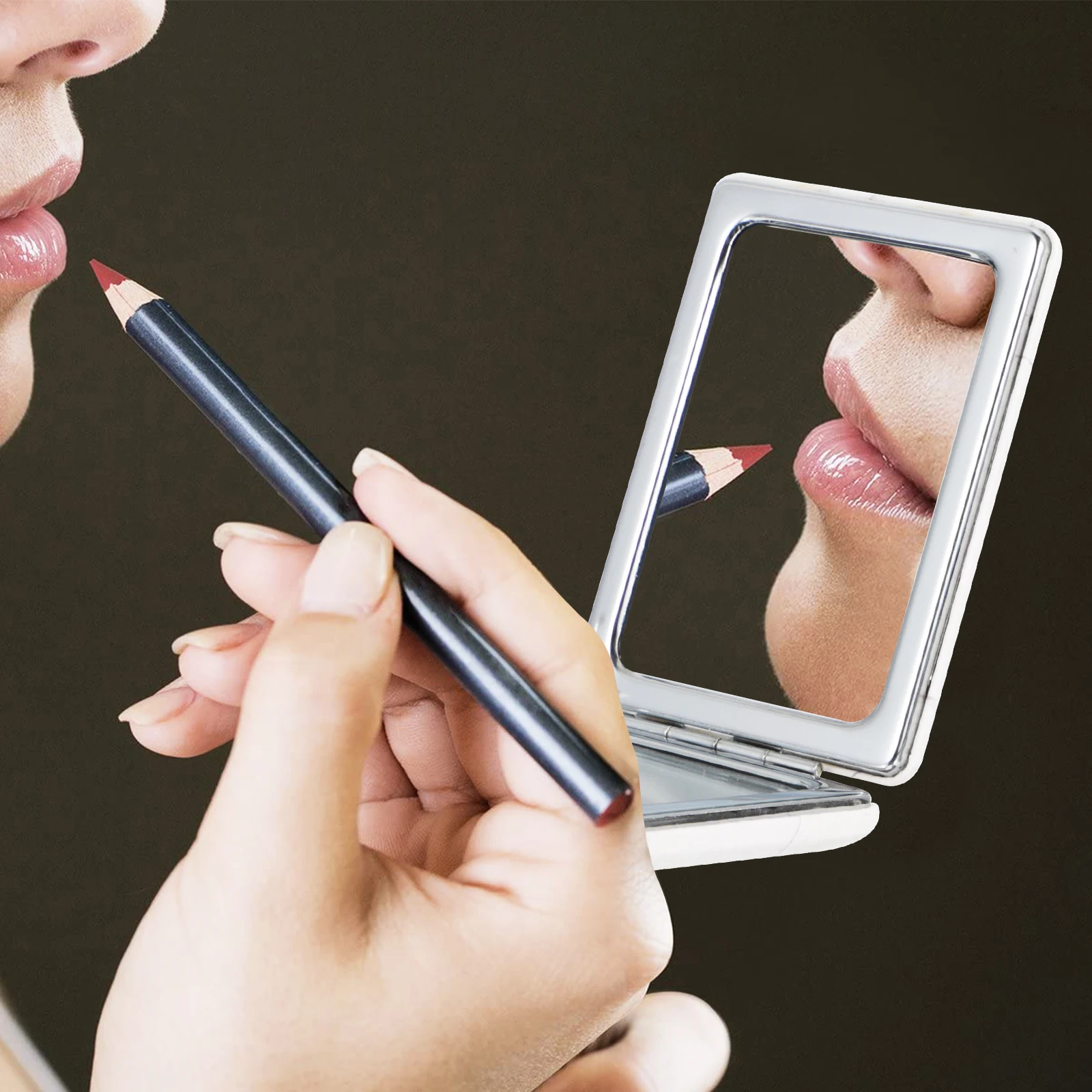 

Marble Foldable Mirror with PU Premium Compact Double Sided Portable Travel Makeup Mirror for Women