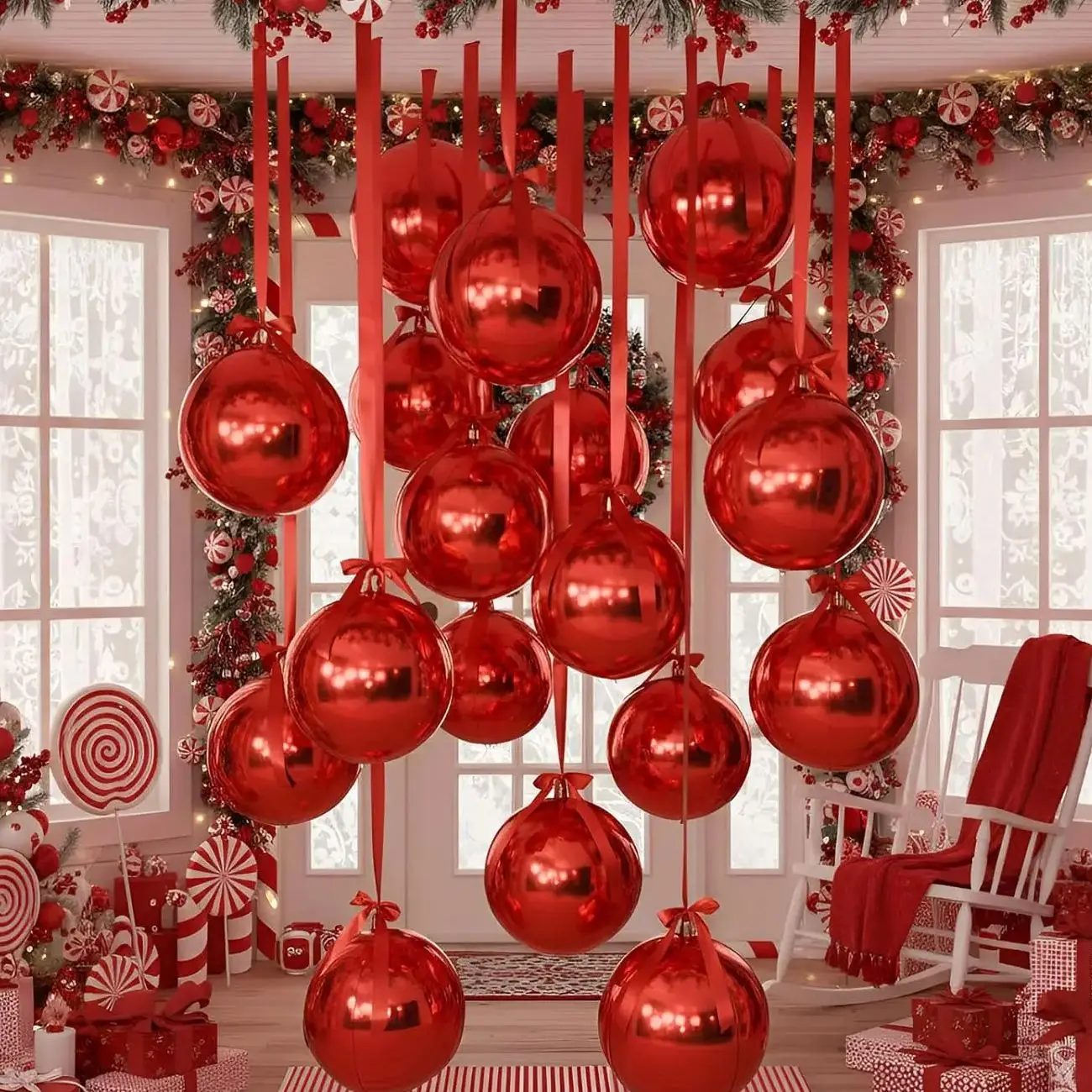 10Pcs Hanging Red 4…