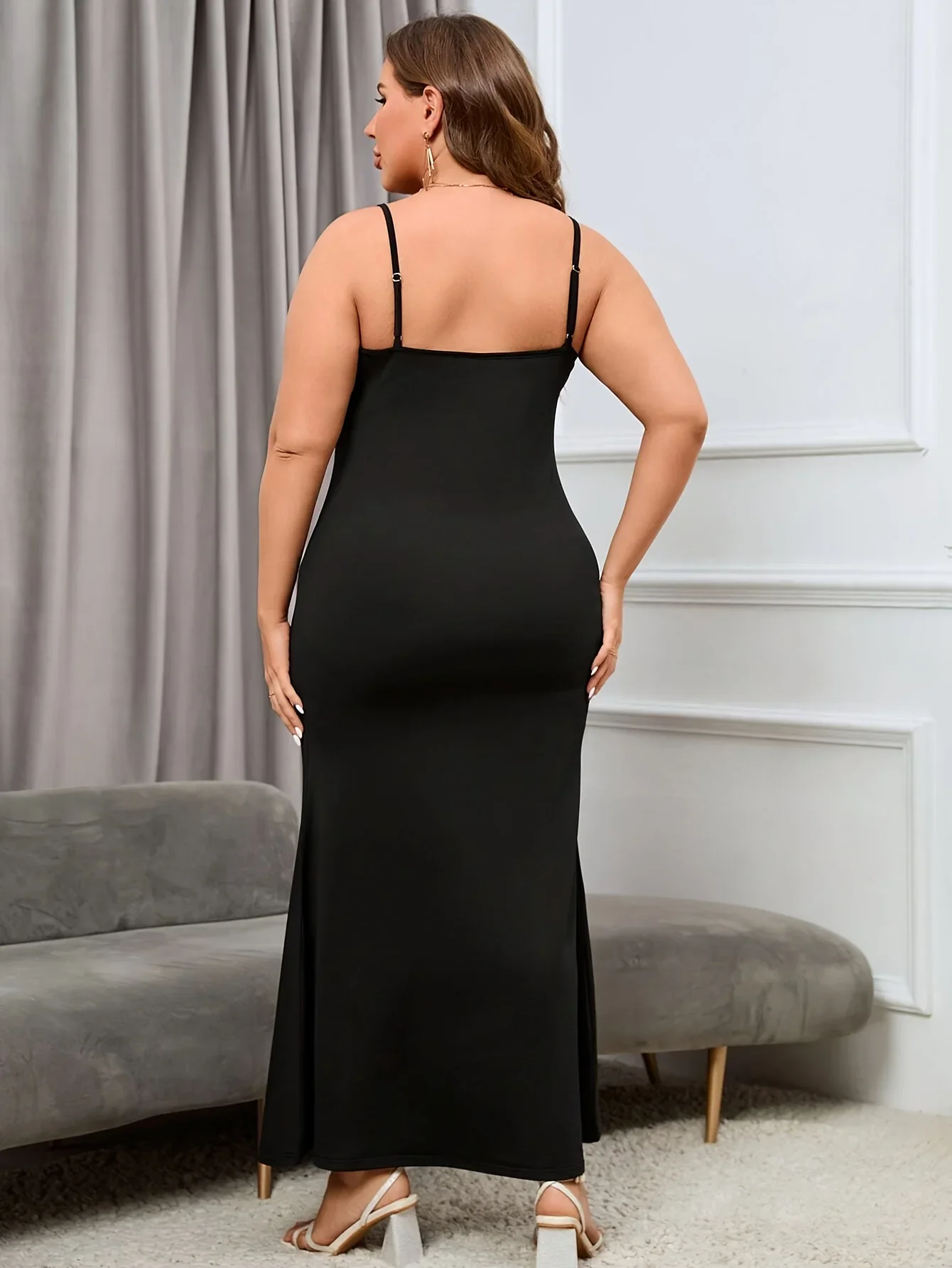 حجم كبير 1XL-5XL الصيف المرأة أزياء بلون بروتيل اللباس المرأة عارضة جولة الرقبة فستان أنيق