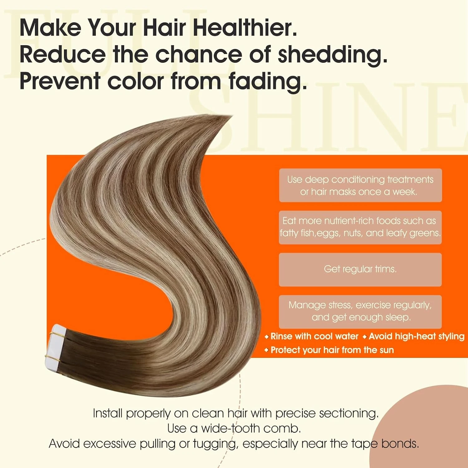 Full Shine Tape on Hair Extensions 100% Real Straight Human Hair Invisible Skin Weft for Women