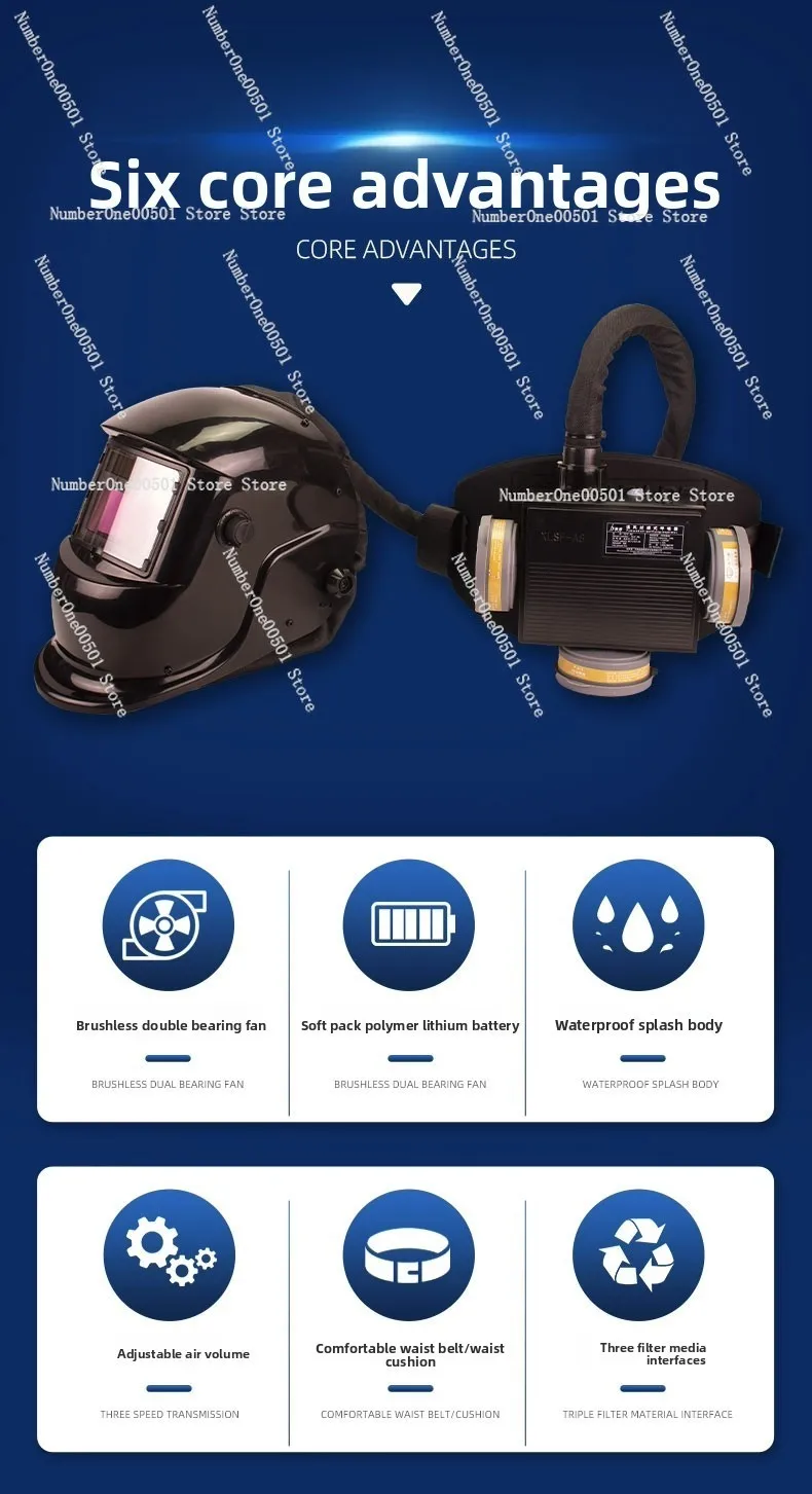 Automatic dimming electric air supply electric welding mask  welding protective cover special dimming welding cap for welders