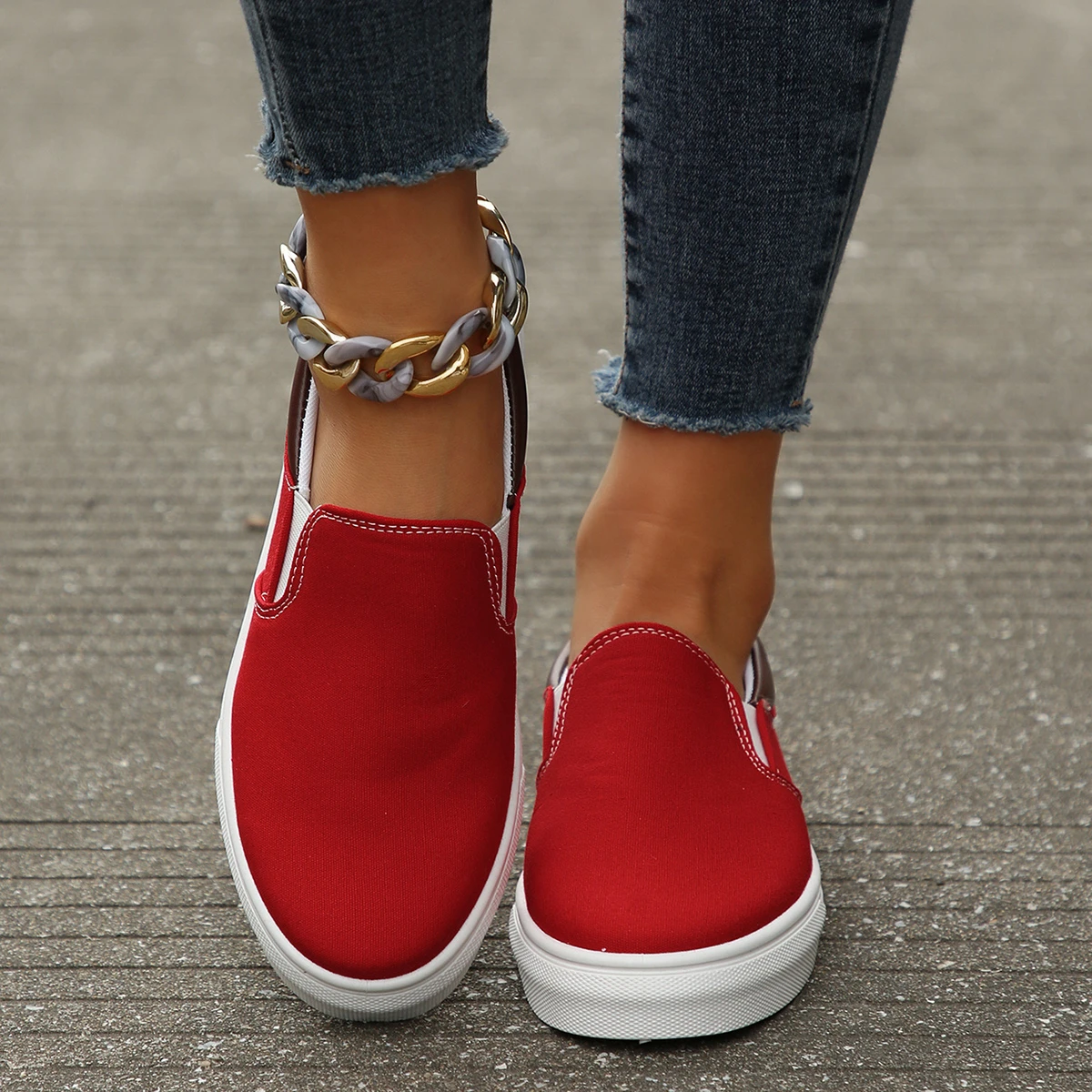 2023 New Hot Sale Women Platform Sneakers Solid Color Wedges Fashion Casual Shoes Comfortable Flats Outdoor Running Female Shoes