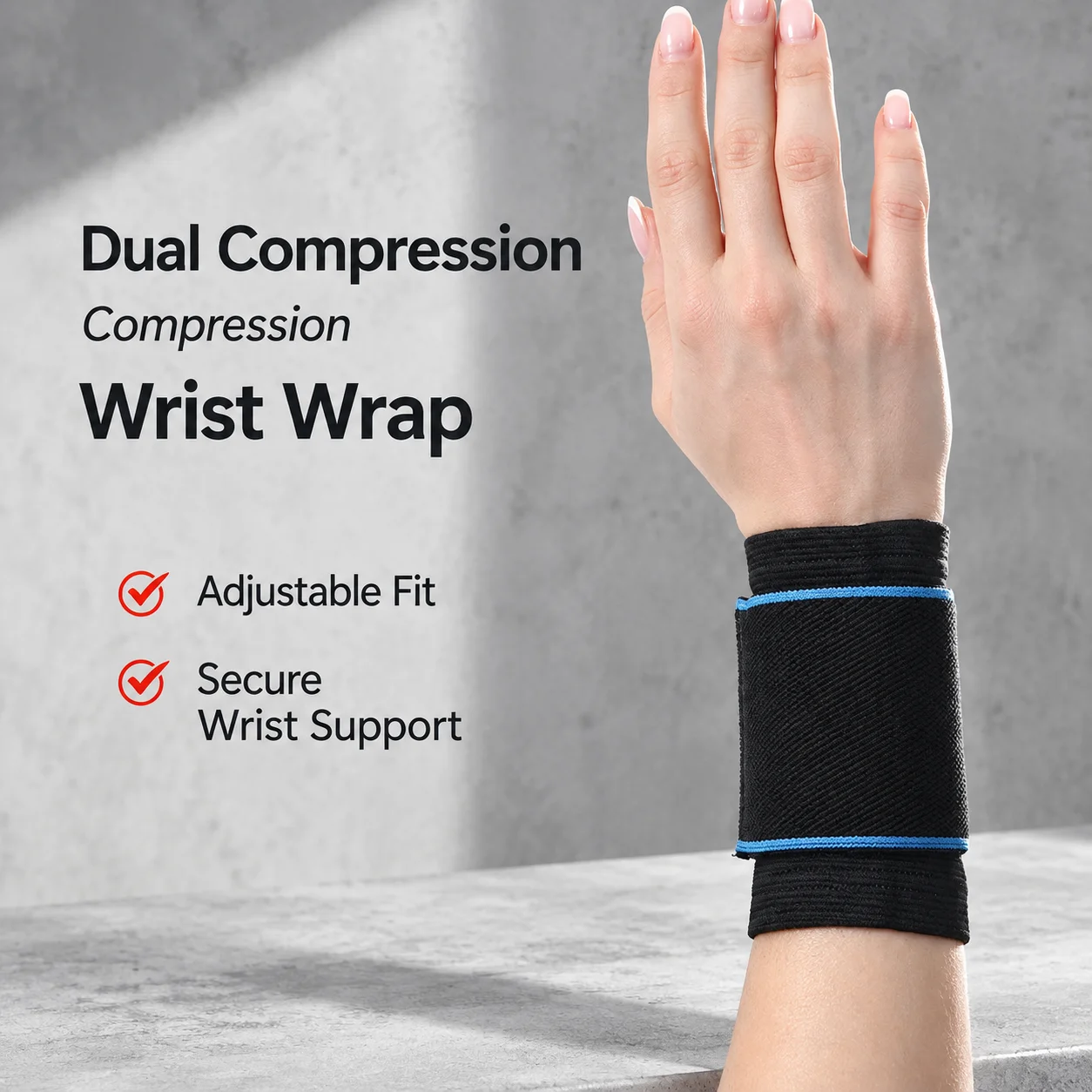 Wrist Wrap Guard Adjustable Breathable Compression Support for Minimalist Outdoor Sports Hiking and Weightlifting