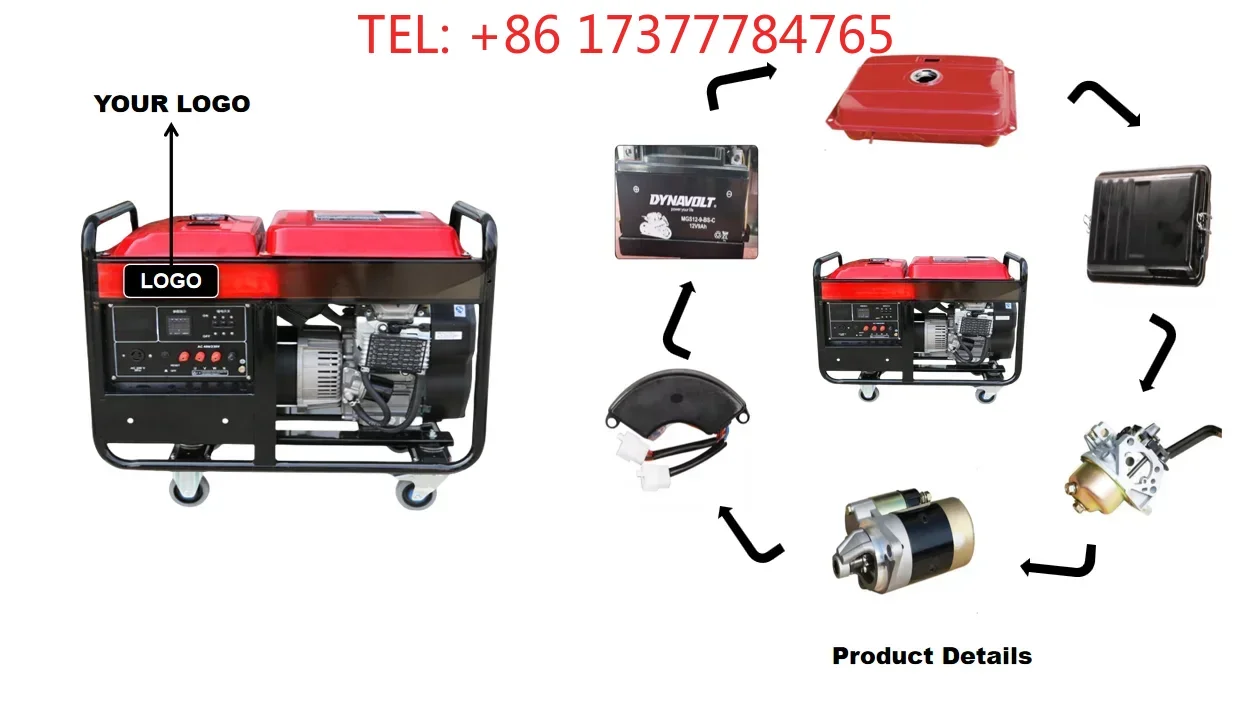 Best Price Open Type Generator 8.75 k Va Three-Phase Engine 50 Hz Frequency Auto Start High Quality Silent