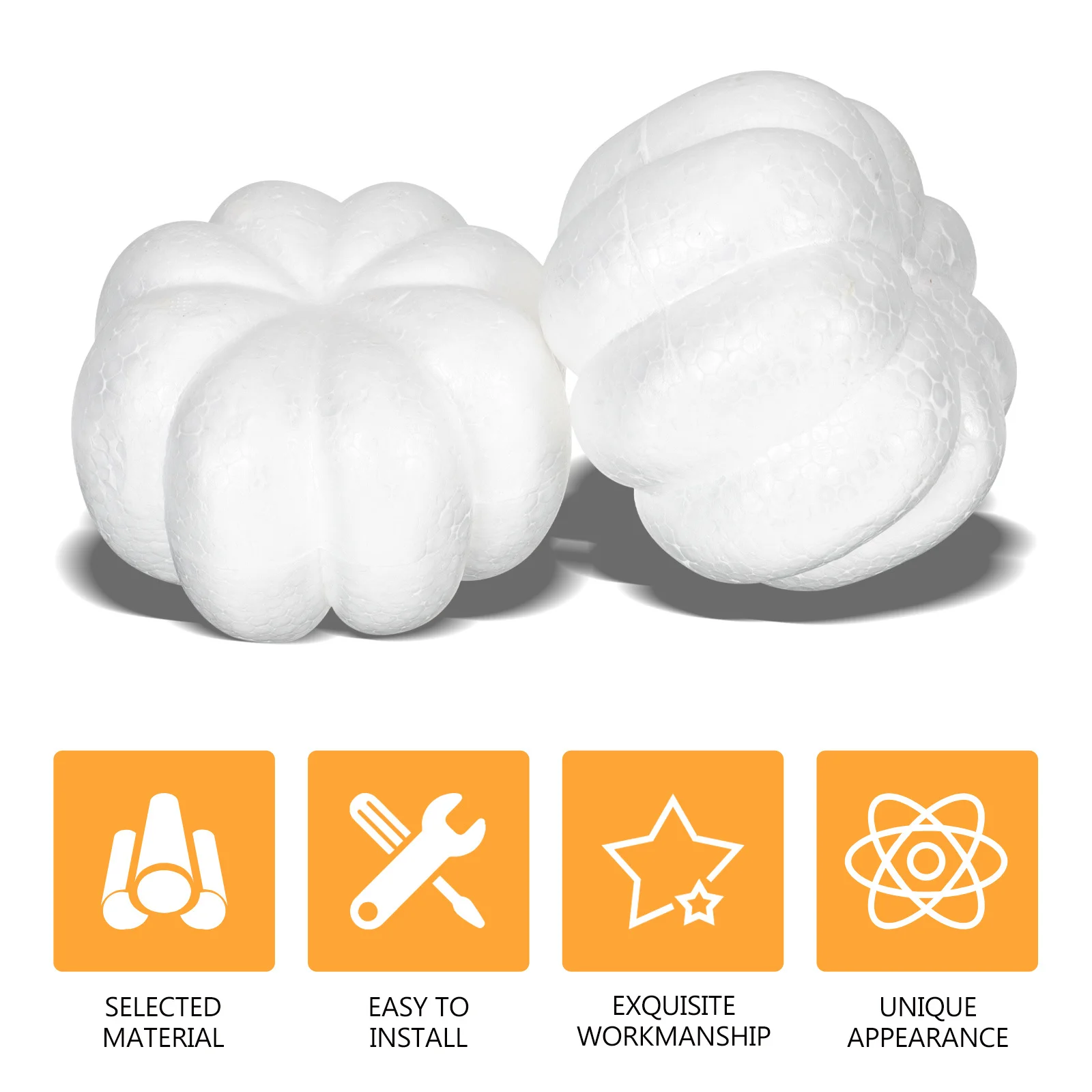 

4pcs Foam Pumpkins Props Lifelike Simulation Pumpkin Decor For Halloween Harvest Thanksgiving Party Kids Diy Home Garden Outdoor