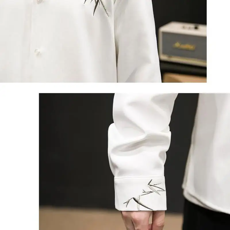 قمصان رجالية عادية من الكتان ، بلوزات فضفاضة ومريحة ، طويلة الأكمام ، قمصان هاواي الشاطئ للرجال ، عالية الجودة ، جديد #6