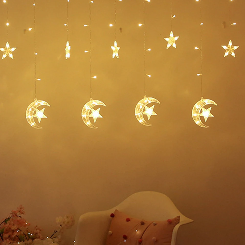 

2 .5M LED Light String Curtain Lights Night Moon Holiday Decoration Festive Atmosphere