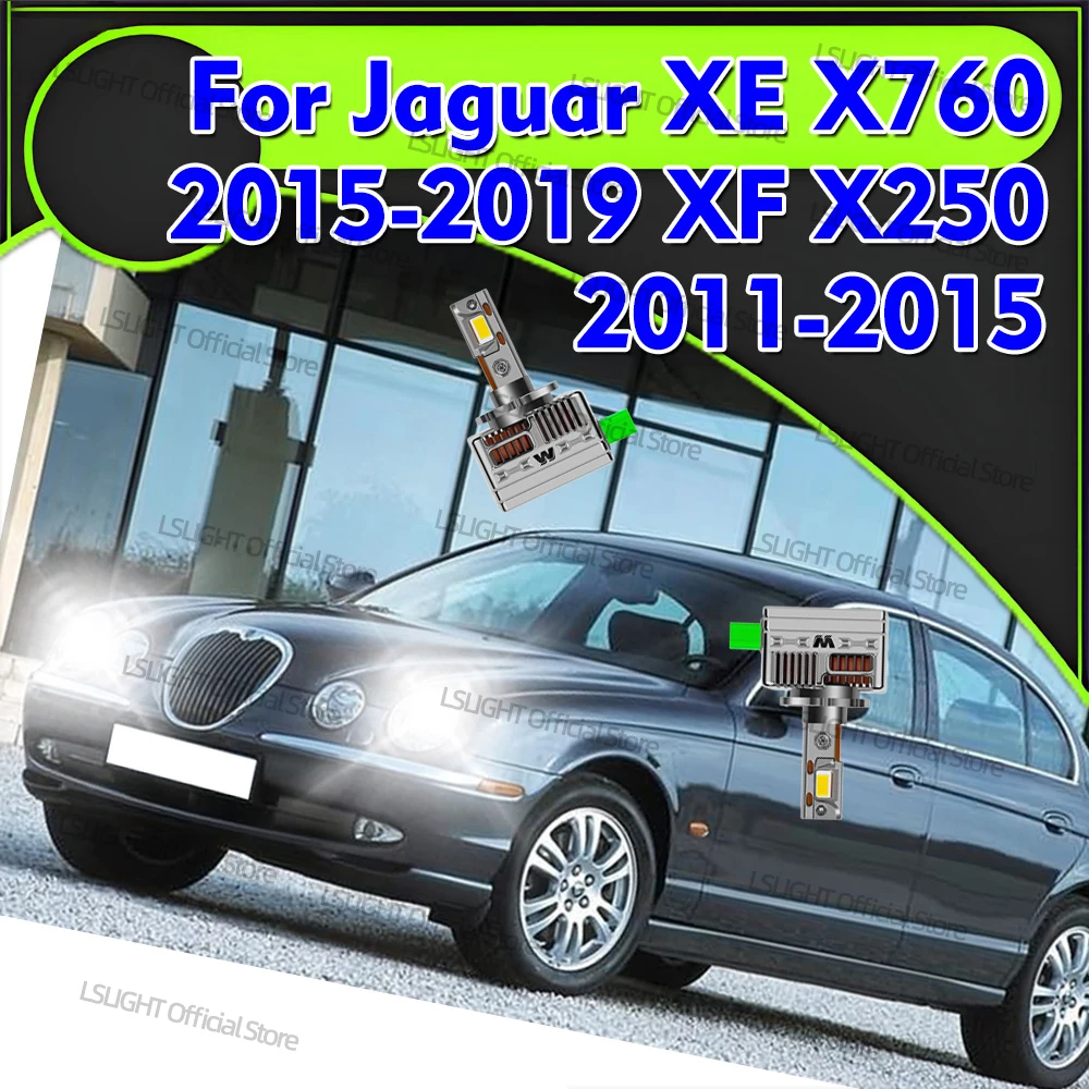 

2x HID To LED Car Headlights D3S D3 For Jaguar XE X760 2015-2019 XF X250 2011-2015 Head Lamp Bulbs 30000LM 110W Copper Tubes 12V