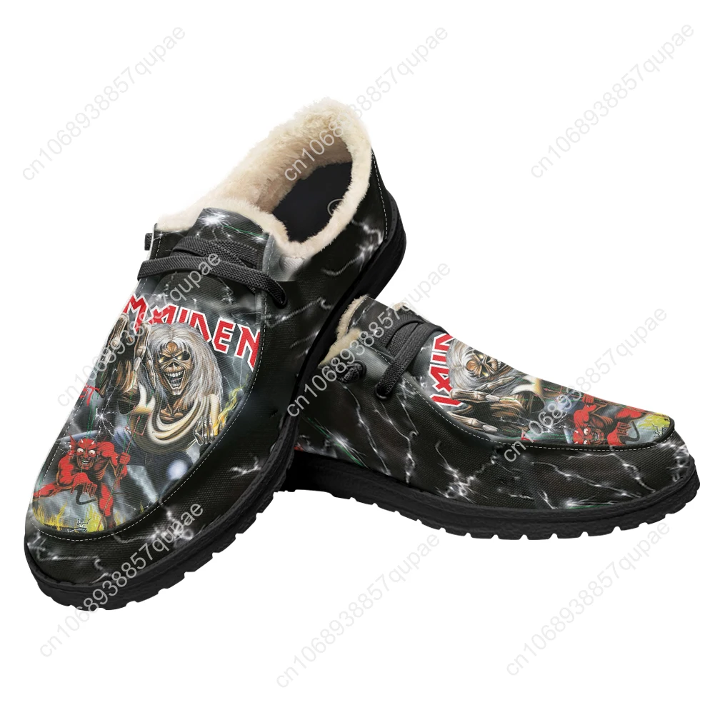 Maidens Heavy Metal Rock Band Plush Casual Shoes Flat Shoe Singer Music Men Woman Breathable Footwear Couple Custom Made Shoe