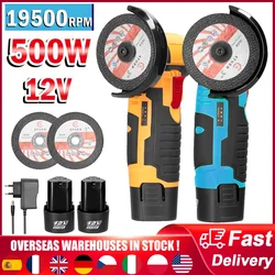 19500RPM Cordless Electric Angle Grinder 12V Rechargeable Mini Polishing Grinding Machine Multifunction Diamond Cutting amabilis