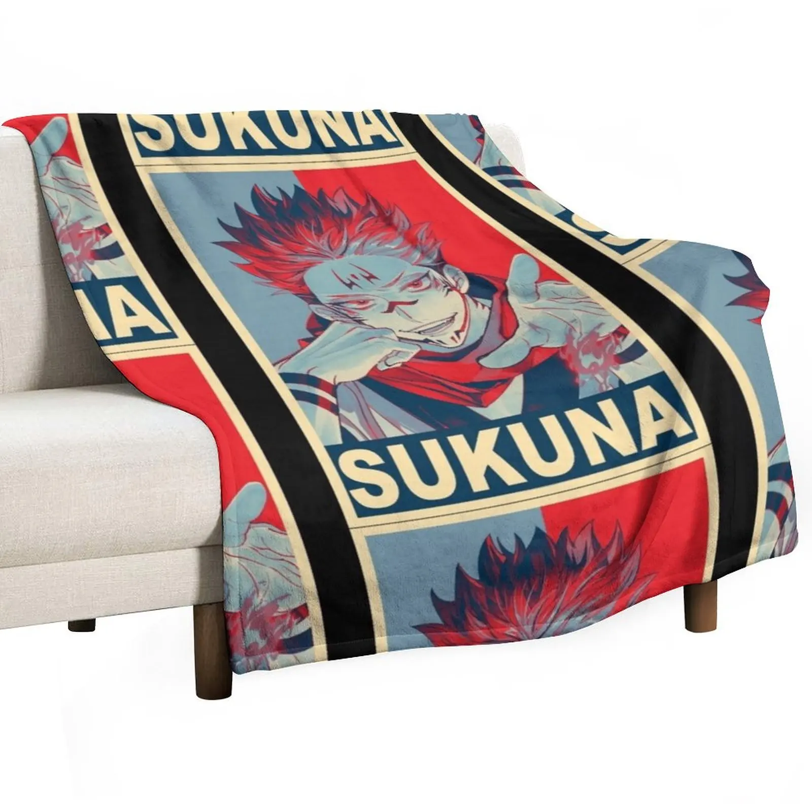 

Sukuna - Poster Throw Blanket Thermal Warm Camping Comforter Blankets