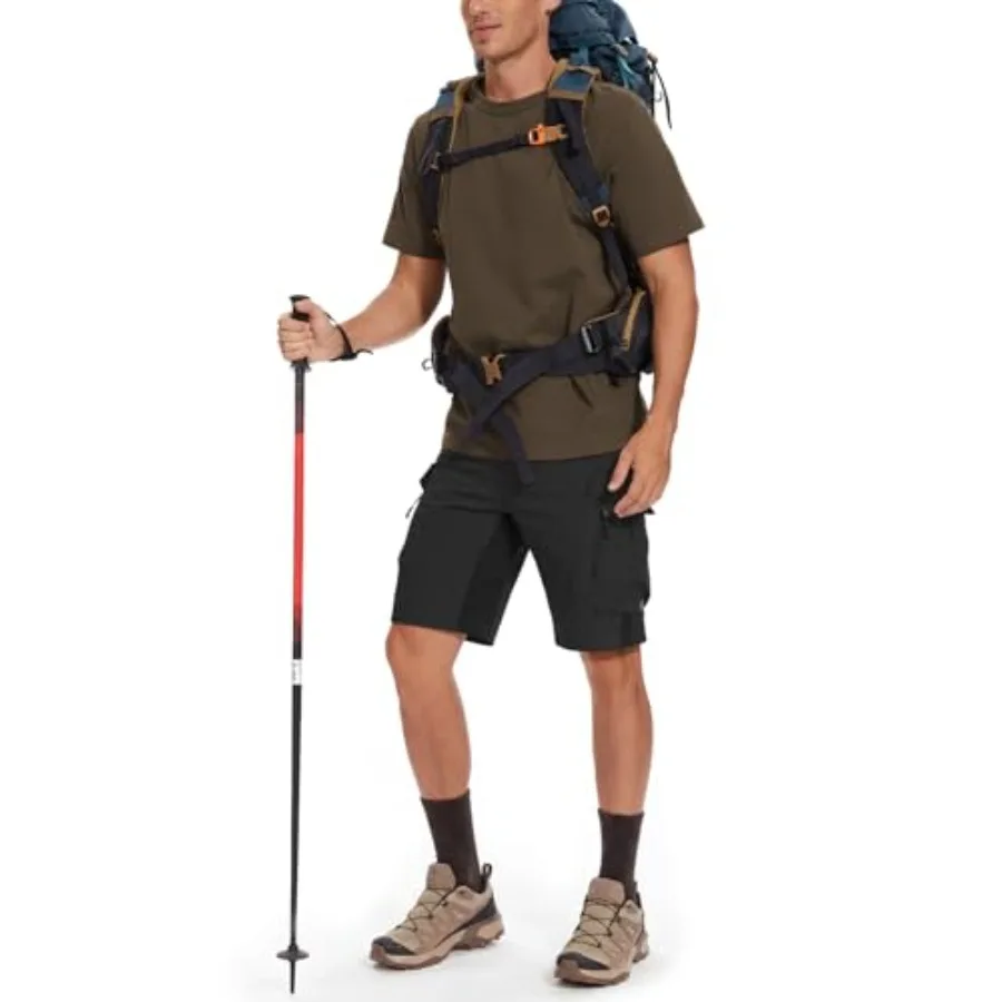 Men's Outdoor Quick Dry Lightweight Stretchy Shorts for Hiking, Tactical, Camping, Travel with 6 Pockets