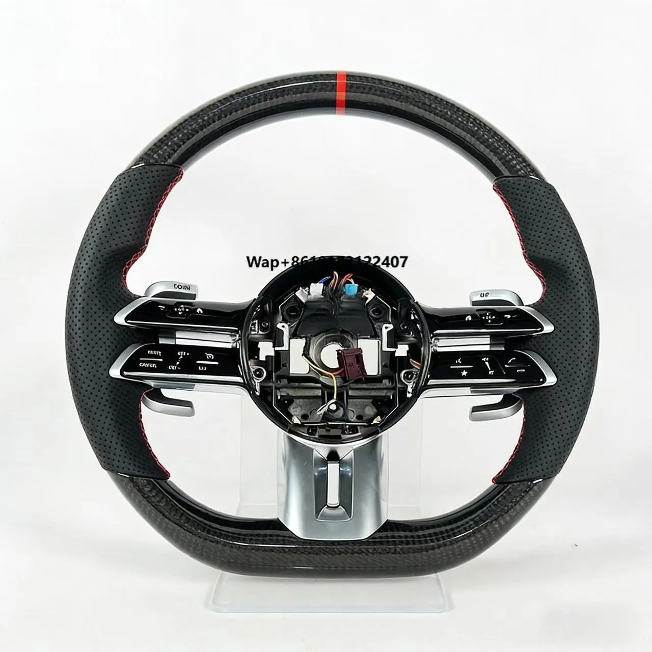 

Спортивный руль для гоночных автомобилей из высококачественной черной кожи и карбона, модифицированный, для моделей 10-24 E