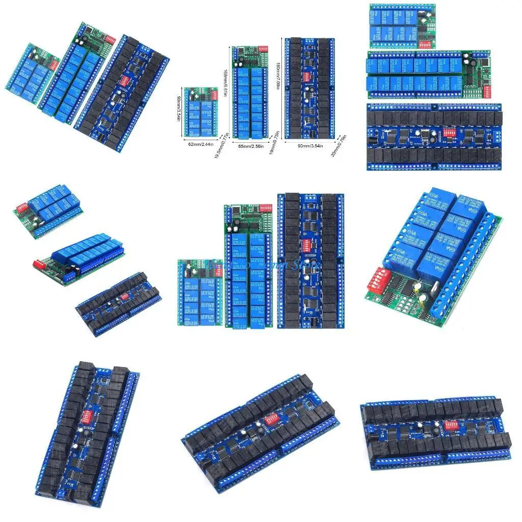 

H37F 32/16/8 Channel DC12V RS485 Relays Module Supports Modbus RTU Enhances Automation