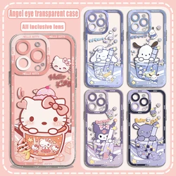 Kuromi-funda de teléfono Cinnamoroll para Xiaomi Redmi Note 13, 12, 12C, 11, 10, 10C, 10s, 9, 9s, 9A, 9T, 9C, 8, 7 Pro Max, 4G, 5G, funda transparente