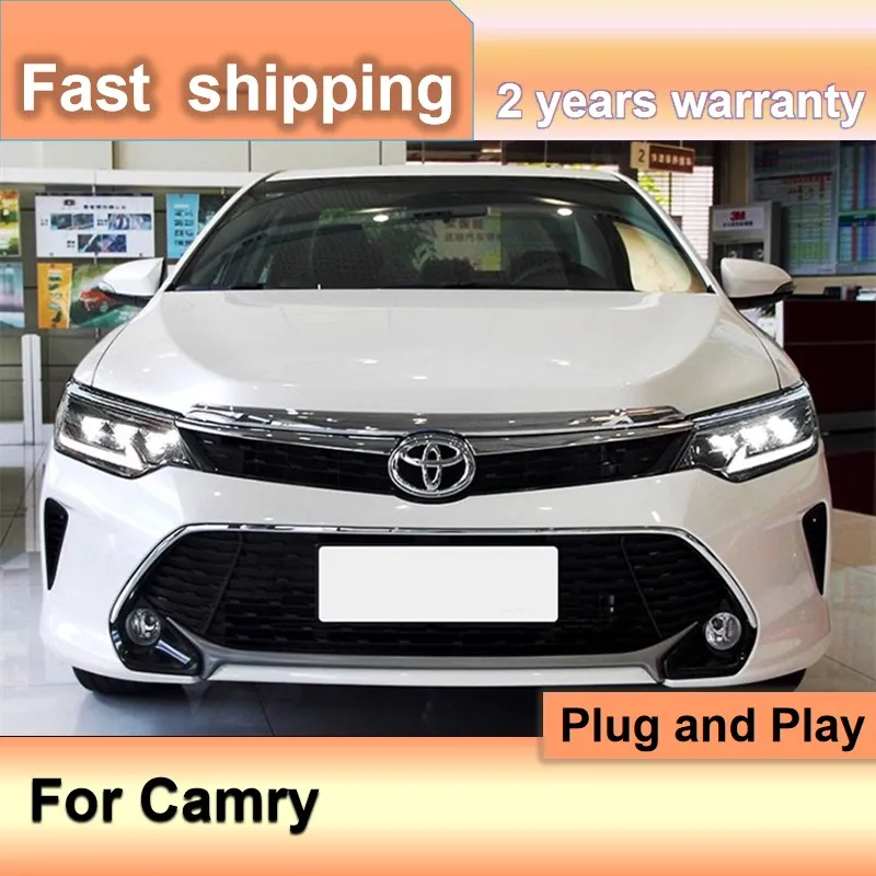 

Автомобильные аксессуары для Toyota Camry, фара V55 2015-2017, фара Camry в сборе, DRL, указатель поворота, ближний свет, линза проектора