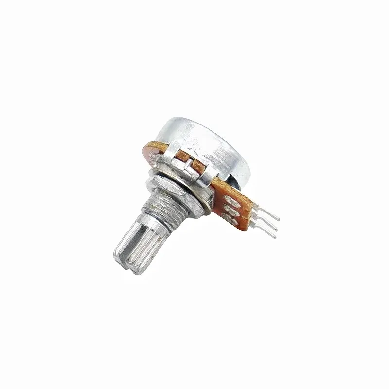 1pc ALPHA RK16 3pins Potentiometer B1K B5K B10K 20K 50K 100K Audio Volume Control Pot Single-unit Potentiometer 15MM Plum Shaft