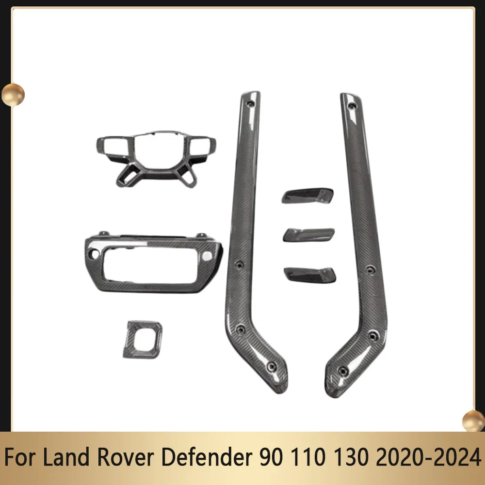 

Auto Parts Dry Carbon Fiber Material Interior Trim Upgrade kit LHD Or RHD For Land Rover Defender 90 110 130 2020-2024