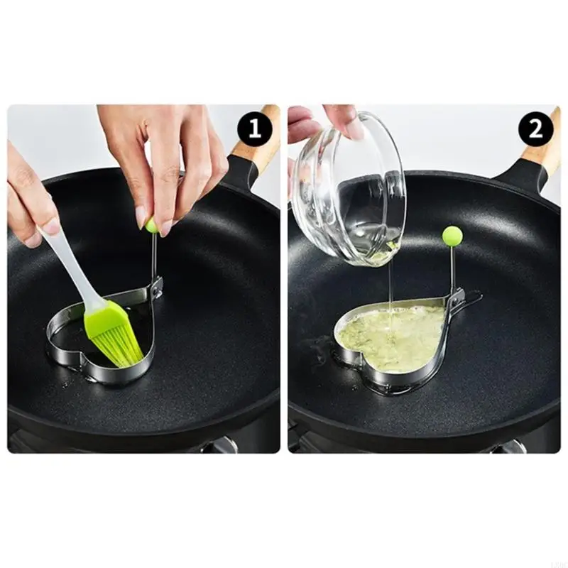 LX0C 5Pcs Stainless Steel Kitchen Utensils Multiple Eggs Molds For Breakfast