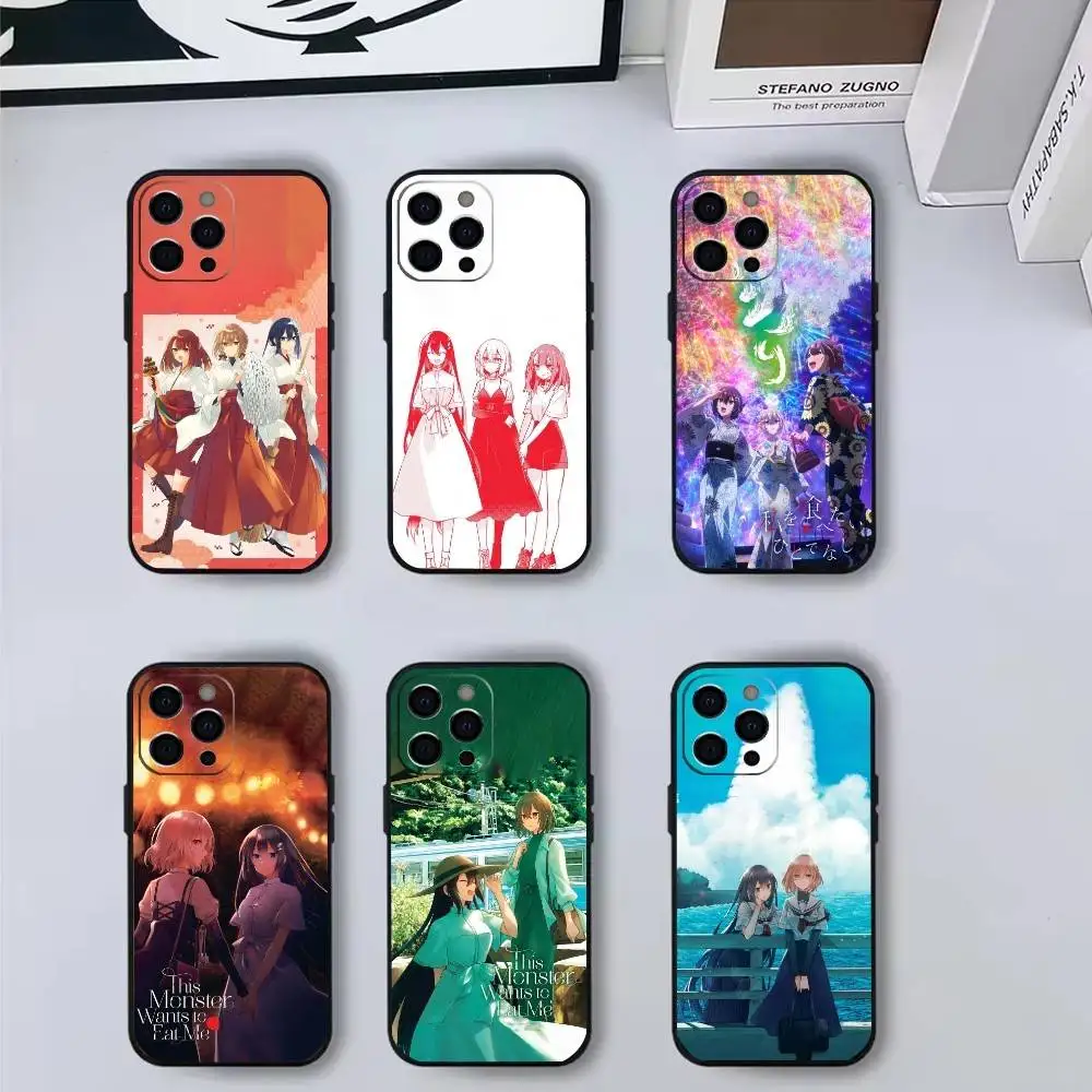 

M-Monster Wants to Eat Me Phone Case Silicone Soft For IPhone 17,16,15,14,13,12,11,XS,Plus Pro Max