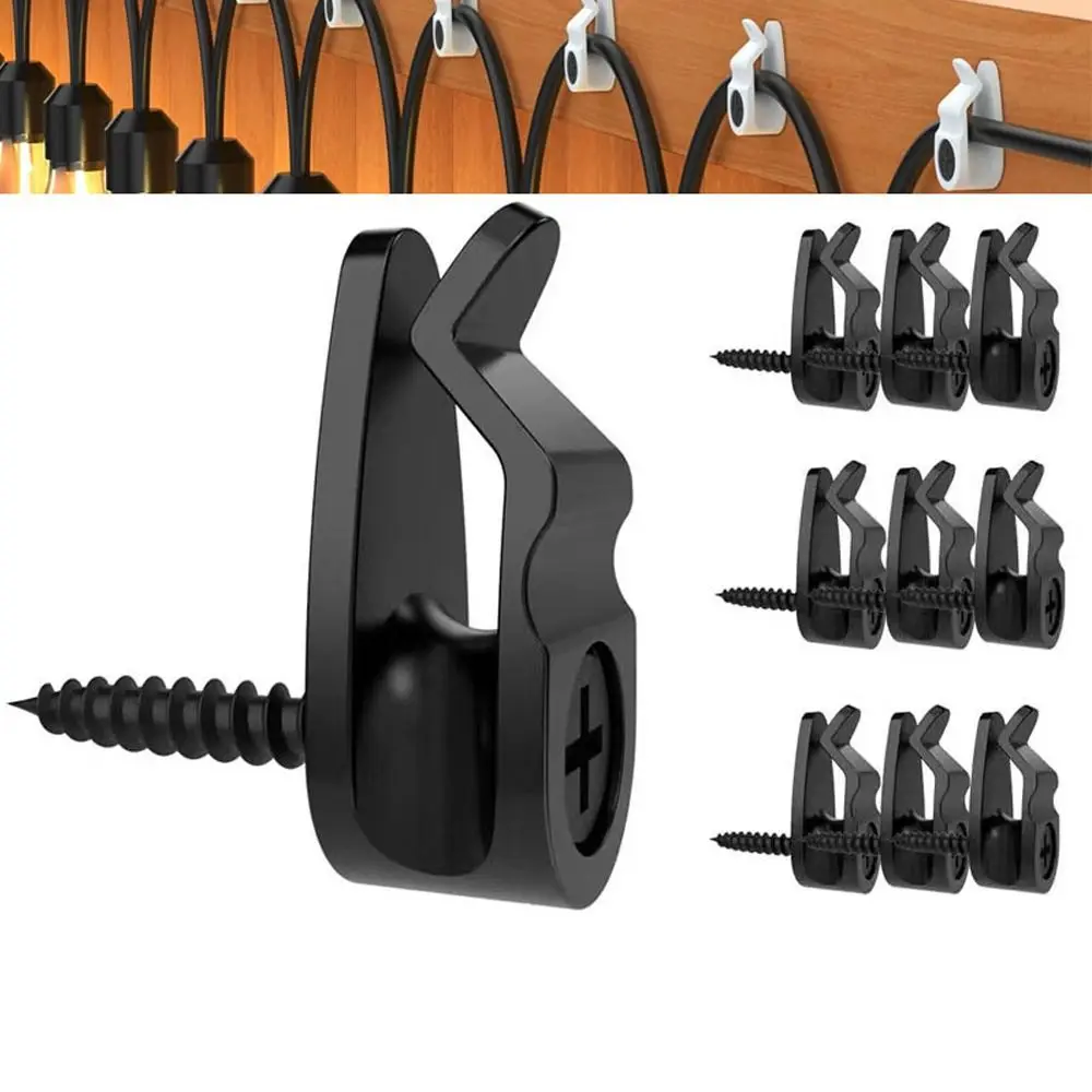 20pcs/set Light Fixtures Fixed Christmas Light Hooks Screw Hooks Multifunctional String Light Holder Screw-In Type