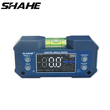 SHAHE MINI magnetic level meter Inclinometer rechargeable angle protractor dual axis digital angle finder with level bubble