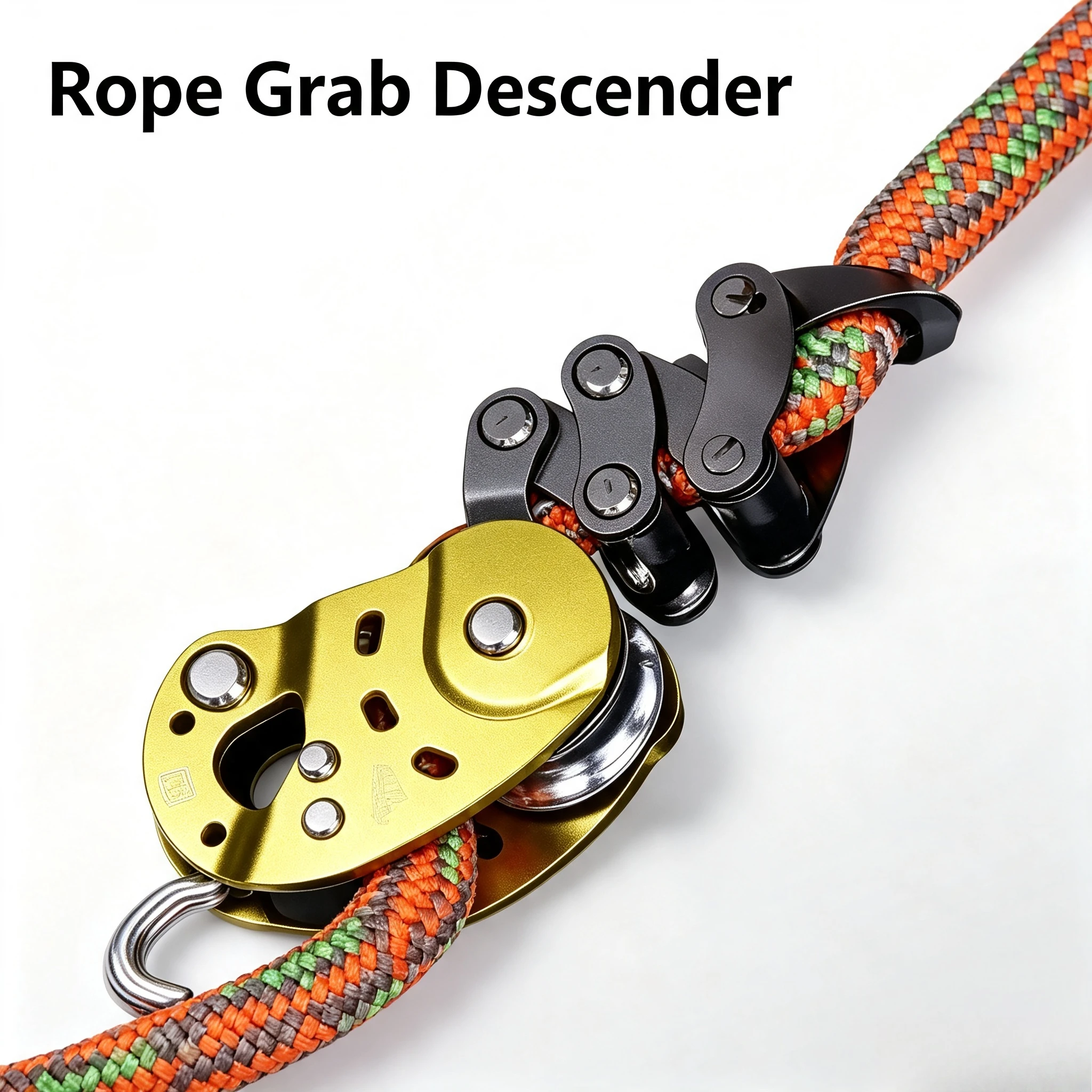 Upgraded Mechanical Rope Grabber, Tree Climbing Ascender Descender, High‑Altitude Safety Rope Cam Device