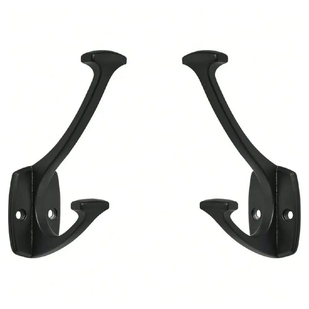 

Pack Matte Black Hooks Drative Heavy Duty Solid Large Coat Hooks For Towel Hanging Coats Robe Wall Mounted Towel Bags Door Back