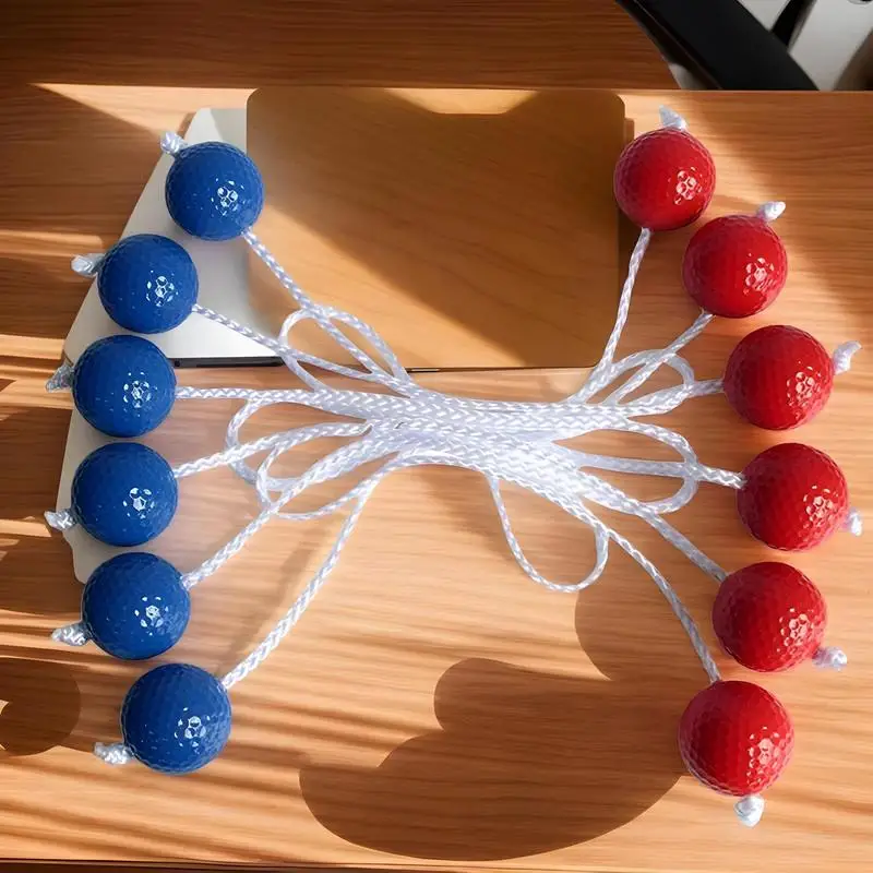Set di palline per lancio di scale di 6 palline per pratica di golf a scala Interazione genitore-figlio Strumento di esercizi portatile per società di attività all'aperto