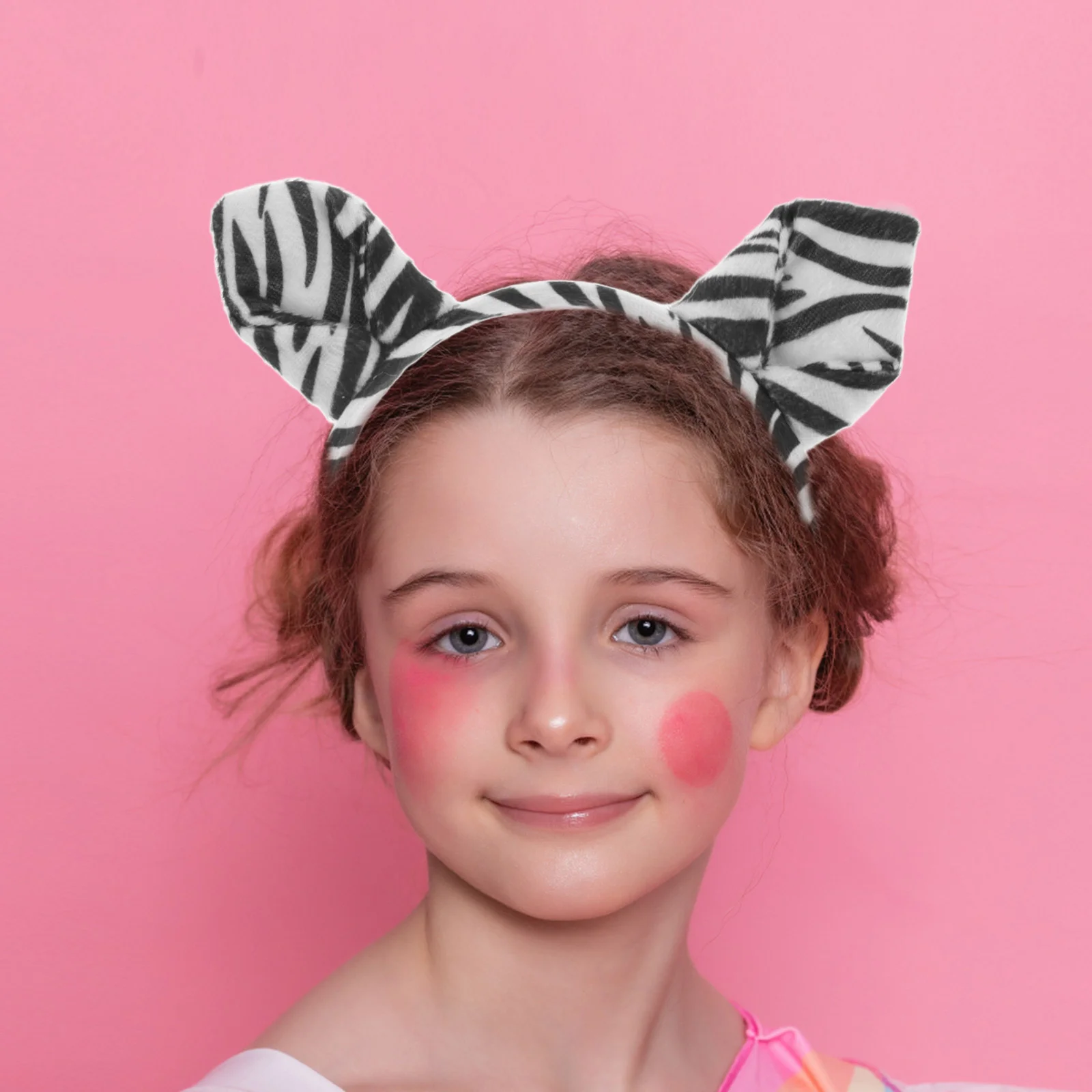 Fascia per orecchie da zebra Costume da animale Forniture per cosplay di Halloween Accessori per copricapi per feste Novità Set di coda per orecchie