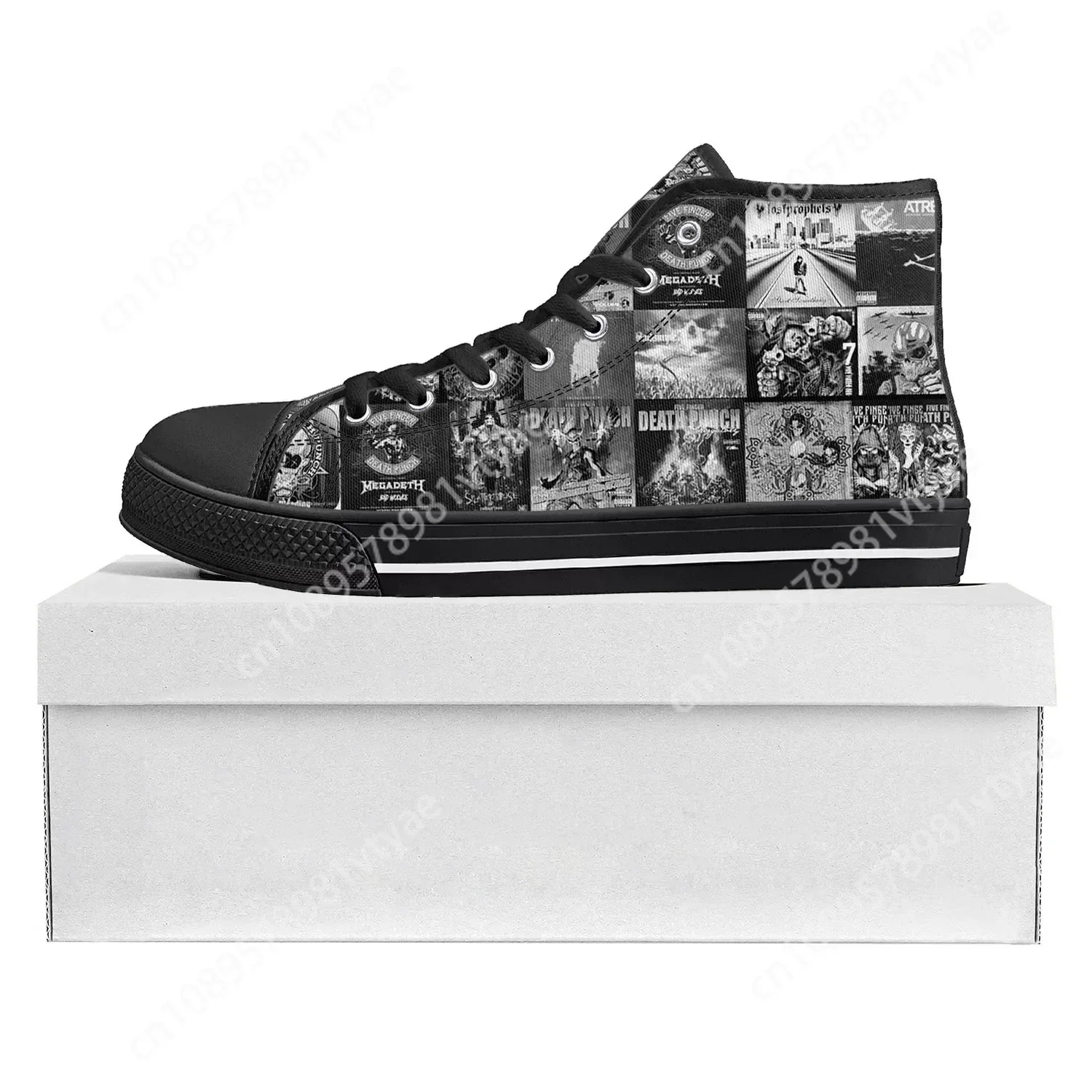 

Five Finger Death Punch Pop High Top High Quality Sneakers Mens Womens Teenager Canvas Sneaker Casual Couple Shoes Custom Shoe