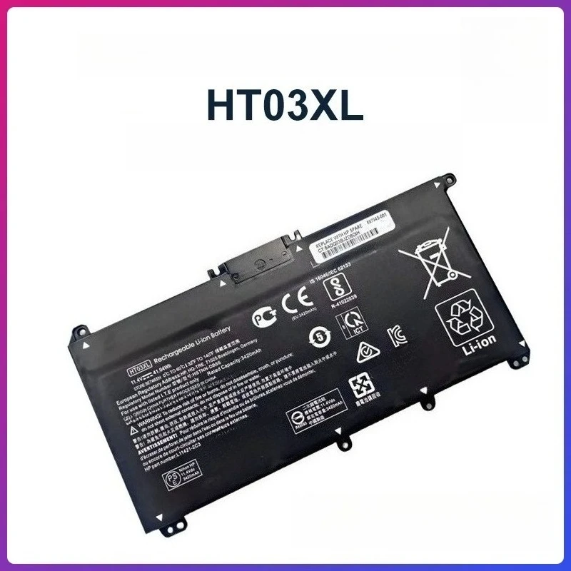 High Grade HT03XL Replacement Battery for HP TPN-Q207 Q208 I135 C135 C139 14CE 14CD 14CS Laptop Premium Cells, Steady Voltage