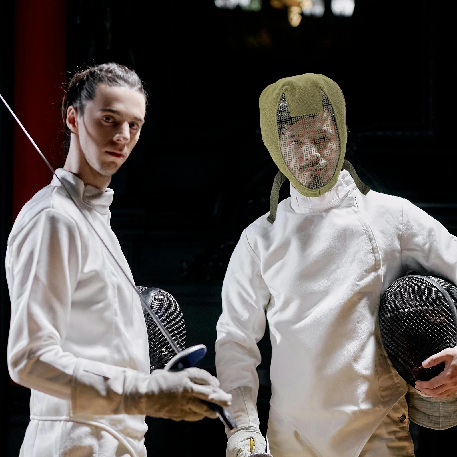 

Fencing Mask Archery Face Protector Field Cosplay Protective Gear Adult Oxford Cloth