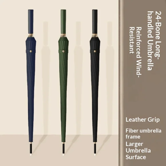 

24 Ribs Extra Large Windproof Automatic Two Person Long Handle Umbrella Reinforced Golf Style Custom Logo Print Parasol Umbrella