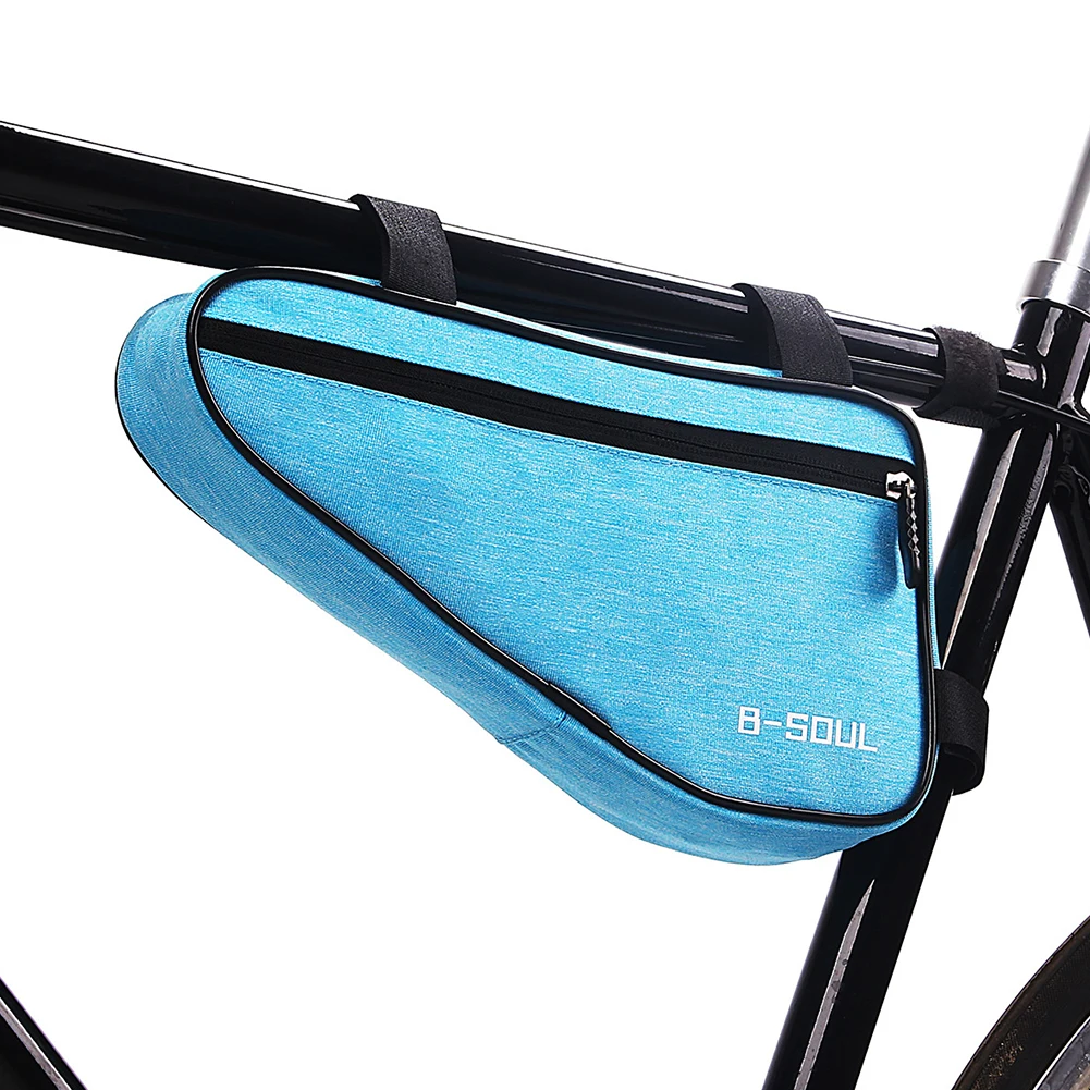 Bicycle Storage Bag 1.5l Large Capacity Mountain Road Triangle Saddle Frame Pouch For Cycling (26 X 14 X 6cm)