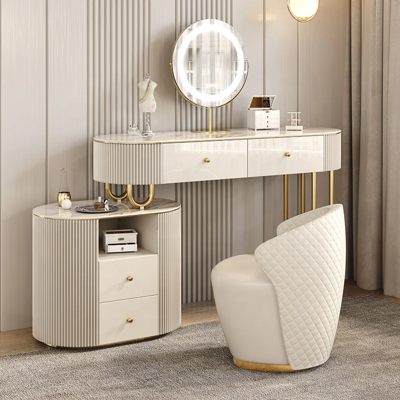 Bedroom Modern Contracted Light Luxury Dressing Maquillaje Table Makeup Vanity White Vanity Dresser Table