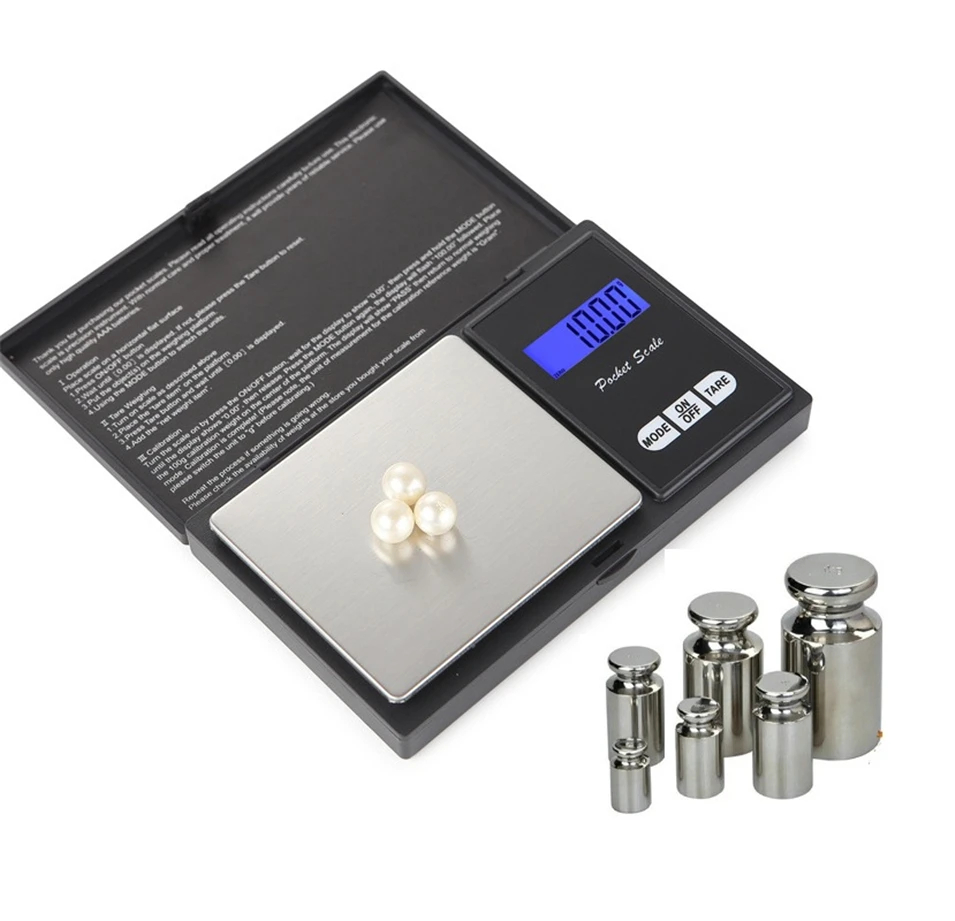 Báscula digital de alta precisión para cocina, 200g, 500g x 0,01g, balanza de joyería, balanza de bolsillo, balanza electrónica de ponderación