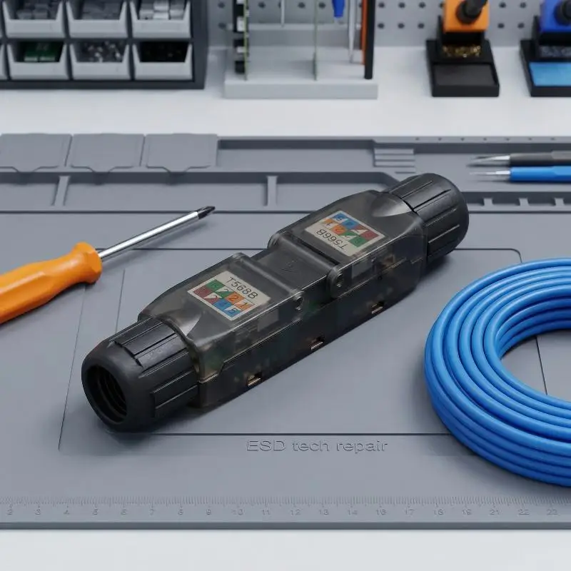 Picture 4: Tool-less Network Extension Cable Connector Terminal Extender Junction Adapter Connection Box Network Extender