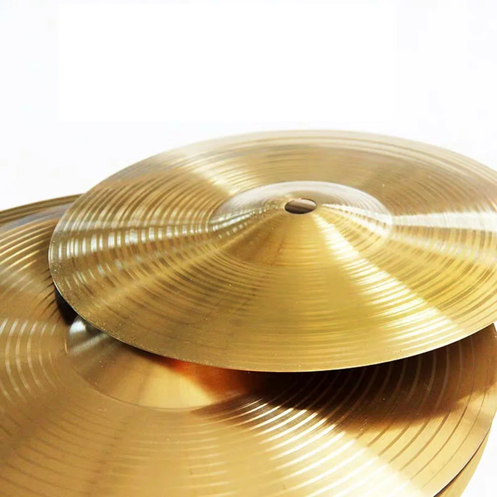 Golden Brass Cymbals 8 10 12 14 16 Inch Drum Brass Percussion Splash Crash Hi-Hat Cymbal Musical Instrument Accessories 1pc