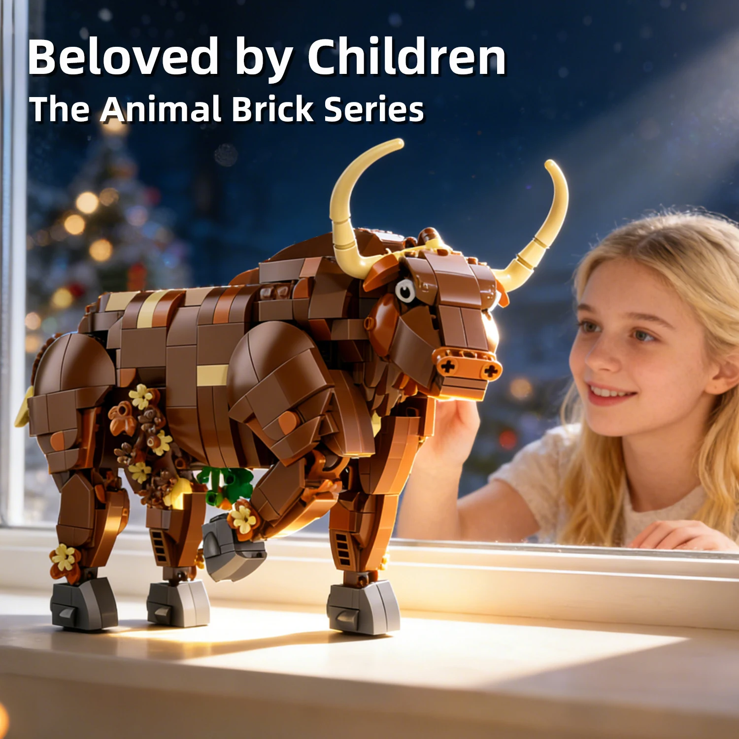 

1210PCS African Buffalo Building Blocks Toy Zoo Animal Model MOC Bricks Educational Construction Set for Children Adult Birthda